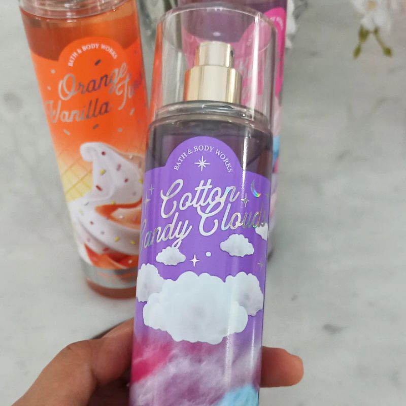 BATH AND BODY WORKS DESSERT COLLECTION BODY MIST (  COTTON CANDY CLOUDS , ORANGE VANILLA TWIST , BUBBLE GUM POP )