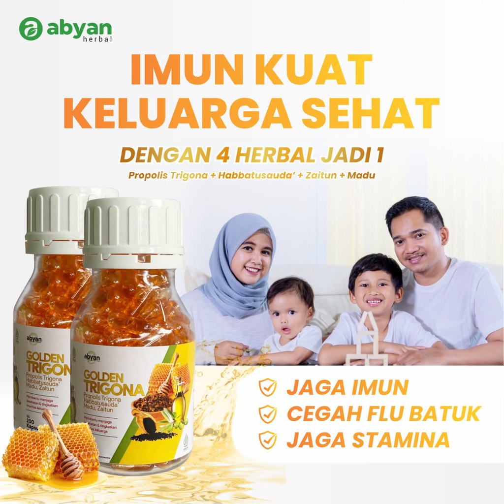 

Golden Trigona 200 Kapsul Propolis Original Extra Habbatussauda oil , Zaitun, madu | Jinten Hitam, Jaga imun Cegah flu, batuk, Jaga Stamina