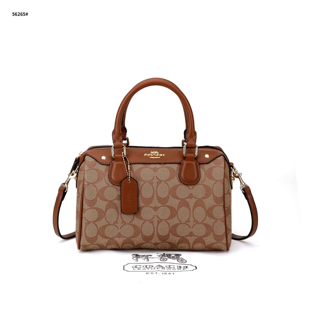 Coach Speedy Signature Rowan Gold Hardware Shoulder Bag 56265#