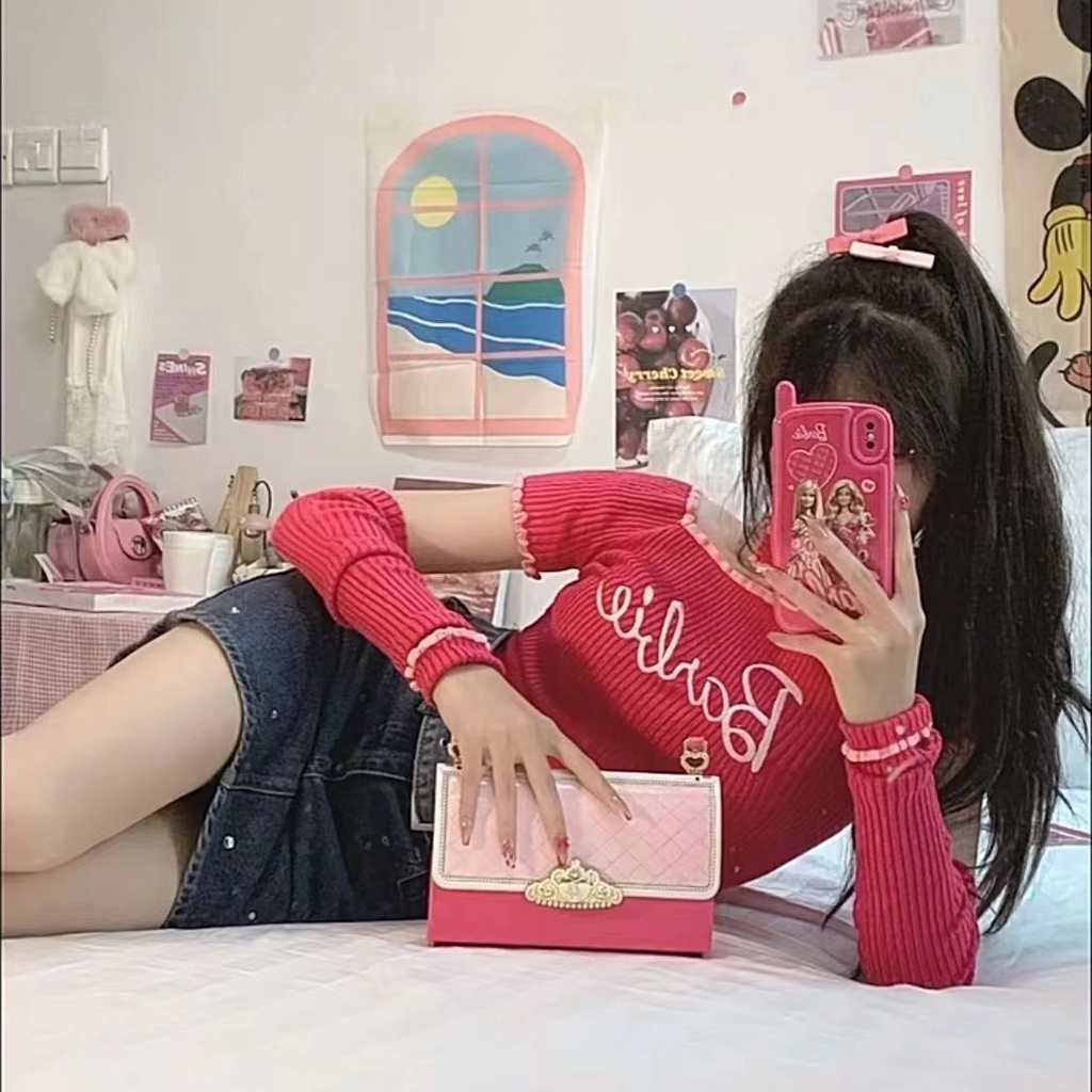 Keren!!! [Bordir Keinginan Murni] Hot Girl Slim Short High Waist Short Sleeve INS Super Hot Net Red Show White Top Dress