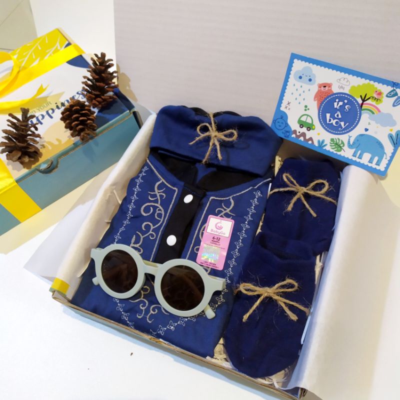 Hampers bayi/Kado bayi laki laki muslim/Baby boy gift set/Romper koko