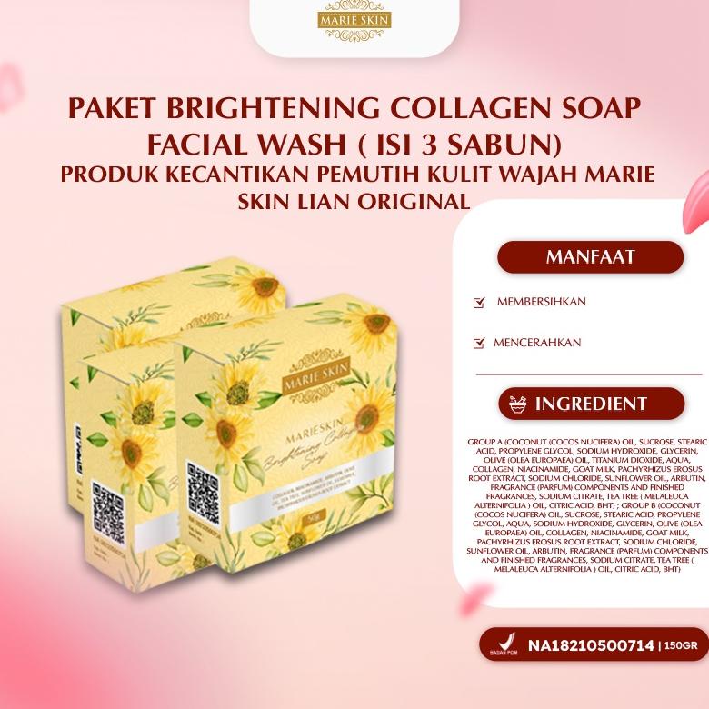 Marie Skin - Facial Wash Isi 3 Sabun Wajah
