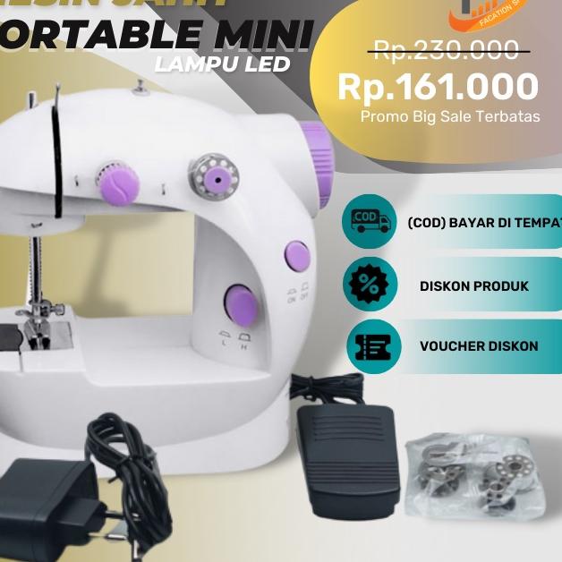 Depan Mesin jahit mini portabel rumah tangga listrik mini jahitan mesin jahit multifungsi F15