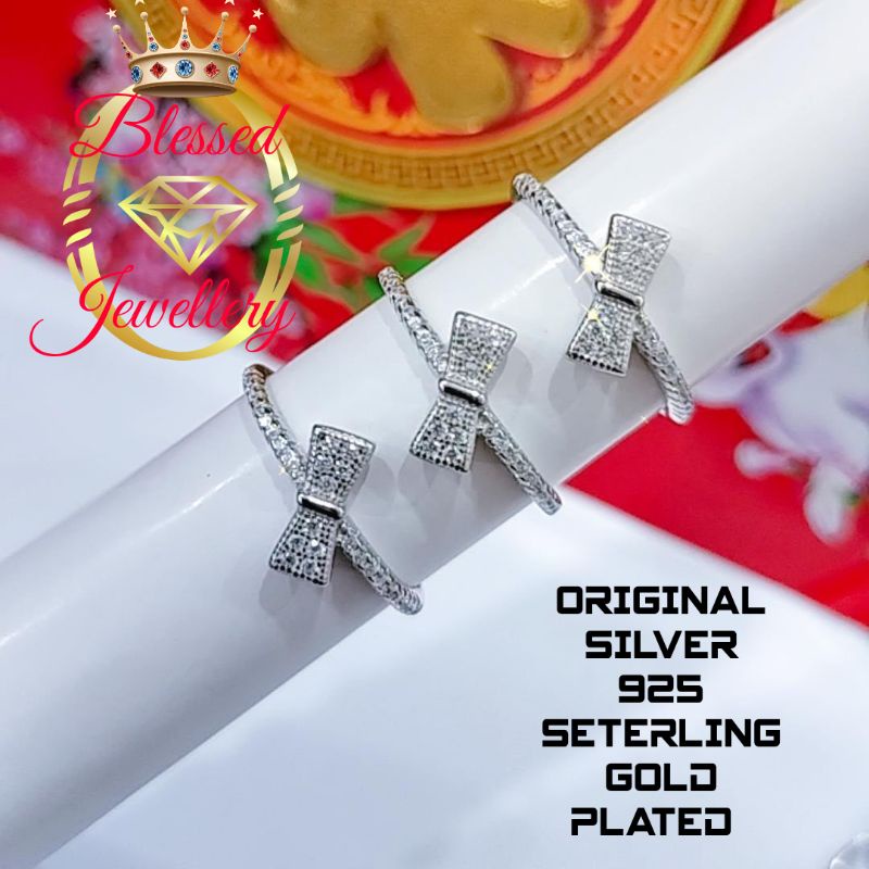 CINCIN PERAK ASLI 925  LAPIS EMAS