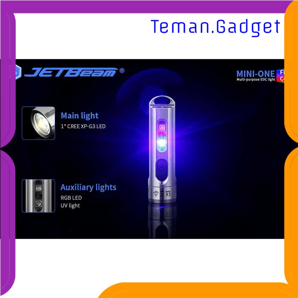 TG-SNT JETBeam Mini One Senter LED  XP-G3 500 Lumens with RGB + UV Light