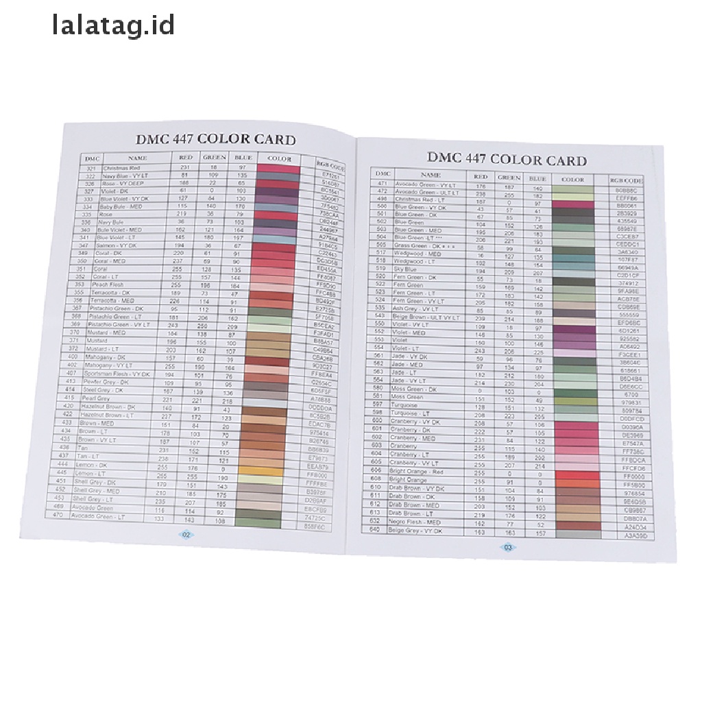 [lalatag] 5d Diamond Paing Tool Diamond Color Card Kartu Identifikasi Warna Berlian Imitasi [ID]