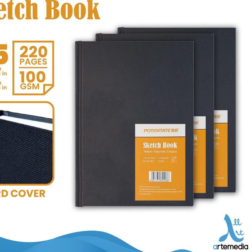 

Sale | KF7 | Buku Sketsa Potentate Hard Cover A5 Stitch Bound Sketchbook