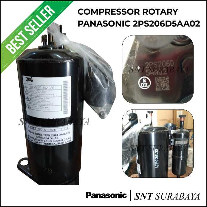 COMPRESSOR AC 1,5PK R22 - COMPRESOR AC PANASONIC 2PS206D5AA02 (1,5PK)