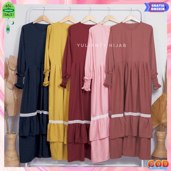 Dress Remaja Terbaru Gami Fashion Murah Syari Syar I Syarii Import Bju Ghamis Impor Baju Gamis Lebar