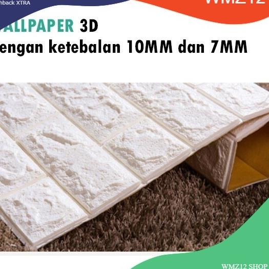 {MGL.31Ja23н} Wallpaper batu bata putih 3D Foam 10mm dan 7mm wallfoam 3d wallpaper tebal wallpaper b