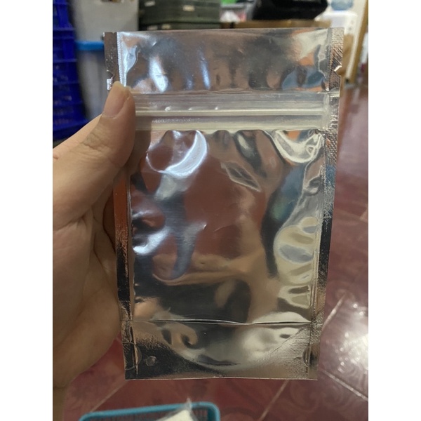 PLASTIK SILVER TRANSMETZ / STANDING POUCH 9x15 150gr PUTIH / PLASTIK KLIP / PLASTIK ZIPLOCK