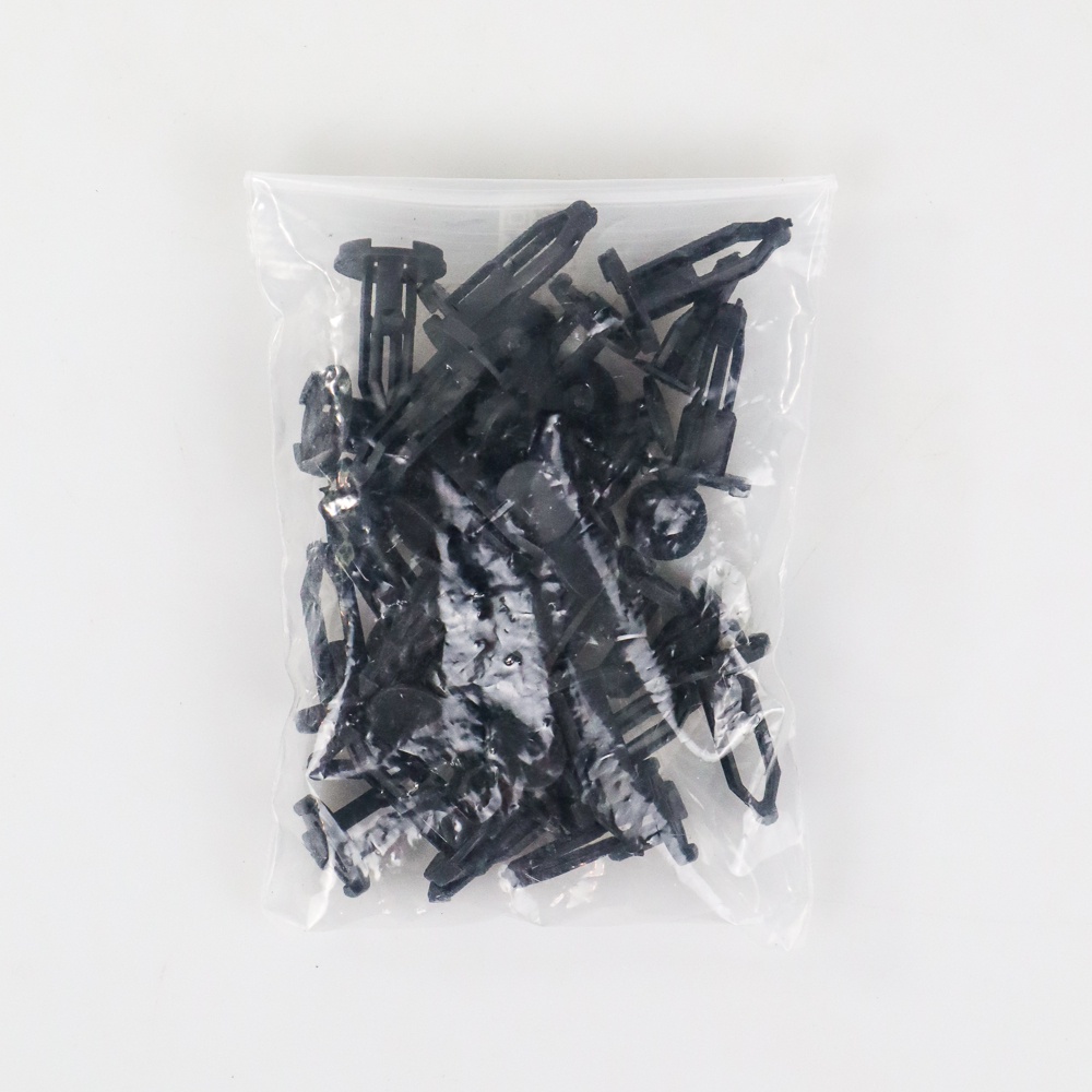 Klip Kancing Plastic Car Buckle Rivet 17.86 x 8.5 mm 20 PCS - Black - OMRSLSBK