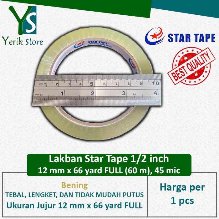 

Lakban Selotip Isolasi Kecil 12 mm x 60 m (1/2 INCH X 66 YARD FULL) PLAKBAN SELOTIP PREMIUM MURAH TERMURAH