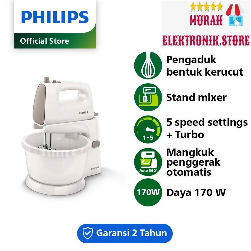 Stand mixer PHILIPS HR 1559 / HR1559 mixer com GARANSI RESMI