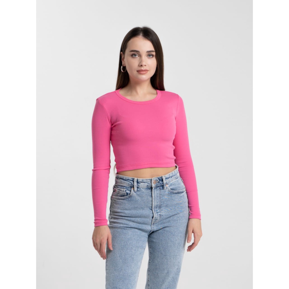 baju rajut crop top/blouse atasan wanita