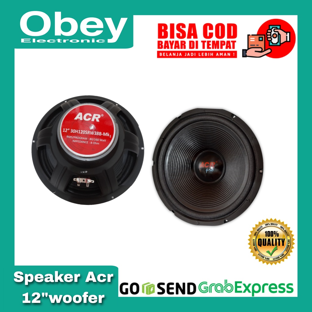 Speaker Acr Woofer 30H120SRW38B 12Inch /Acr Woofer 30H120SRW38B