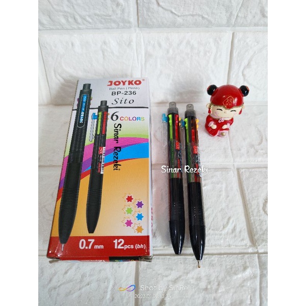 

1 PCS!! BP-236!! Ball pen 6 colors/pena 6 warna/ball pen joyko 6 warna