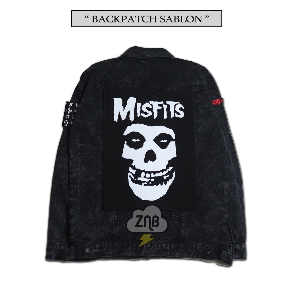 Backpatch Sablon Ukuran Besar Emblem Punggung Sablon MISFIST Patch Sablon MISFIST