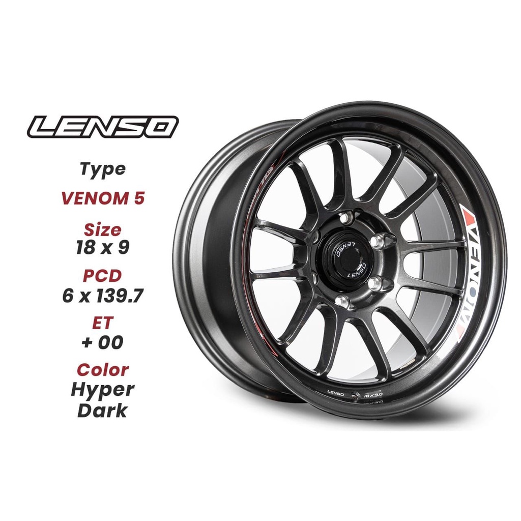 VELG MOBIL TERLARIS R18 VENOM 5 PAJERO FORTUNER HILUX TRITON R18 LENSO