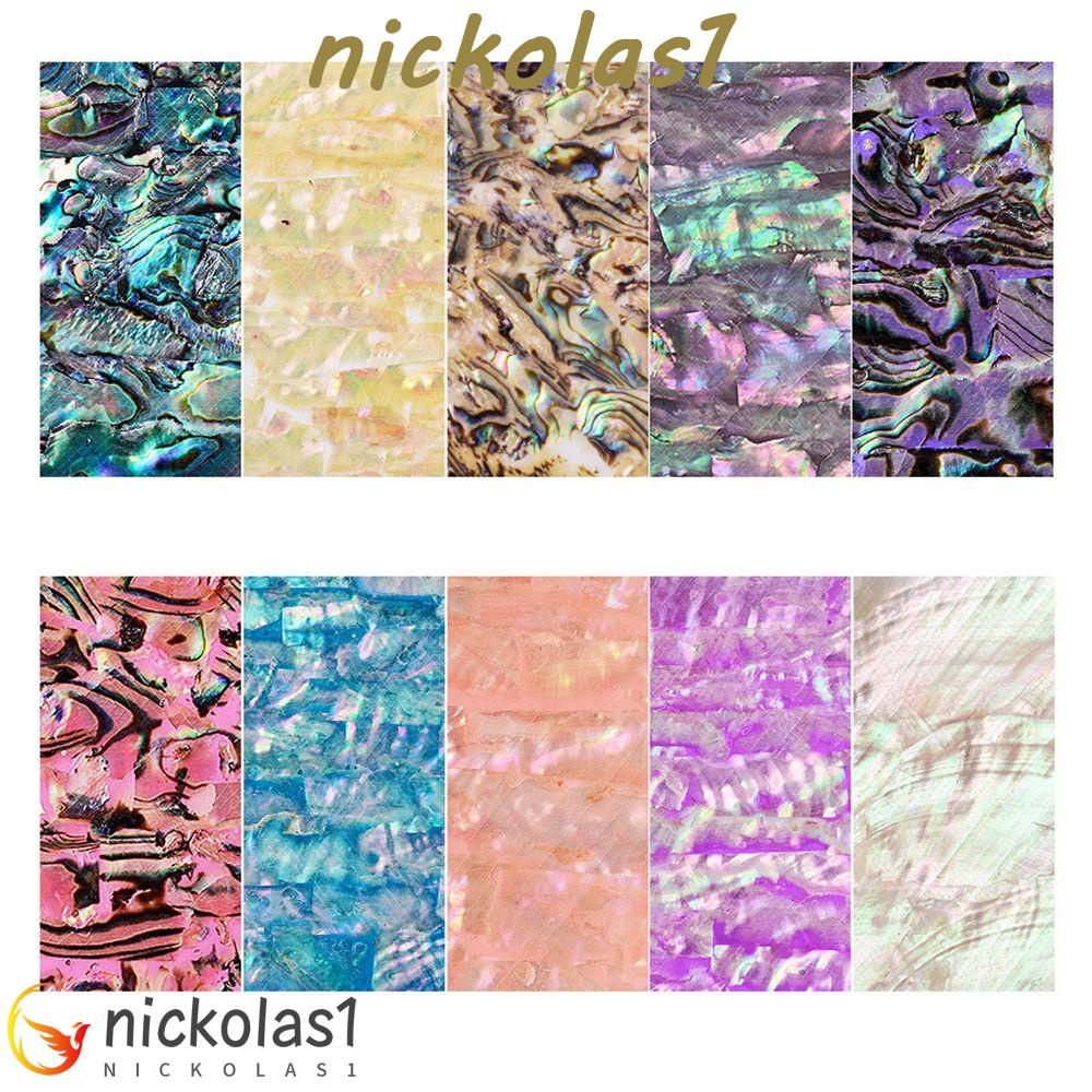 Nickolas1 3D Stiker Kuku Secercah Perekat Wanita Kuku Foil Abalone Shell Slice Nail Art Dekorasi