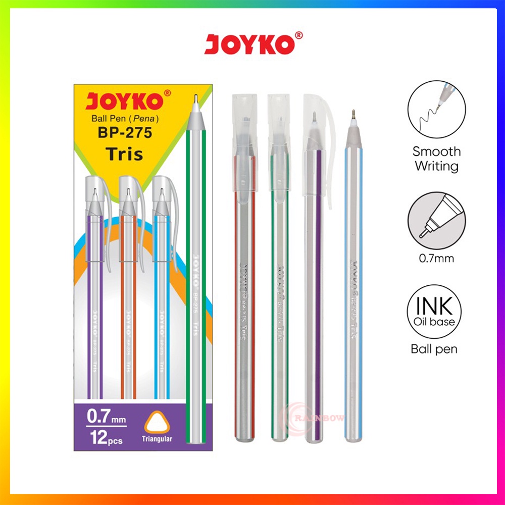 

Ball Pen / Pulpen / Pena Joyko BP-275 / Tris / 1 BOX 12 PCS / 0.7 mm