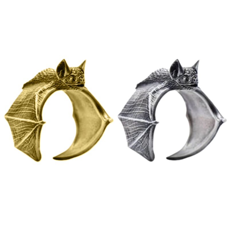 Vintage Bat Rings Fashion Retro Style Adjustable Bat Rings Untuk Wanita Pria Bat Jewellery