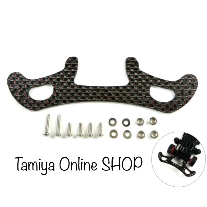 Rep Tamiya 95064 HG Carbon Rear Roller Stay 2 mm - Akar Tamiya F014