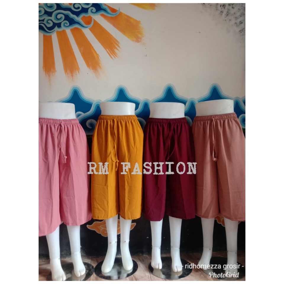 Kulot Pendek 7/8 crinkle// kulot crinkle pendek Tali serut