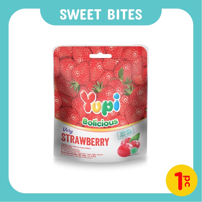 Yupi Bolicious Strawberry 40 Gr