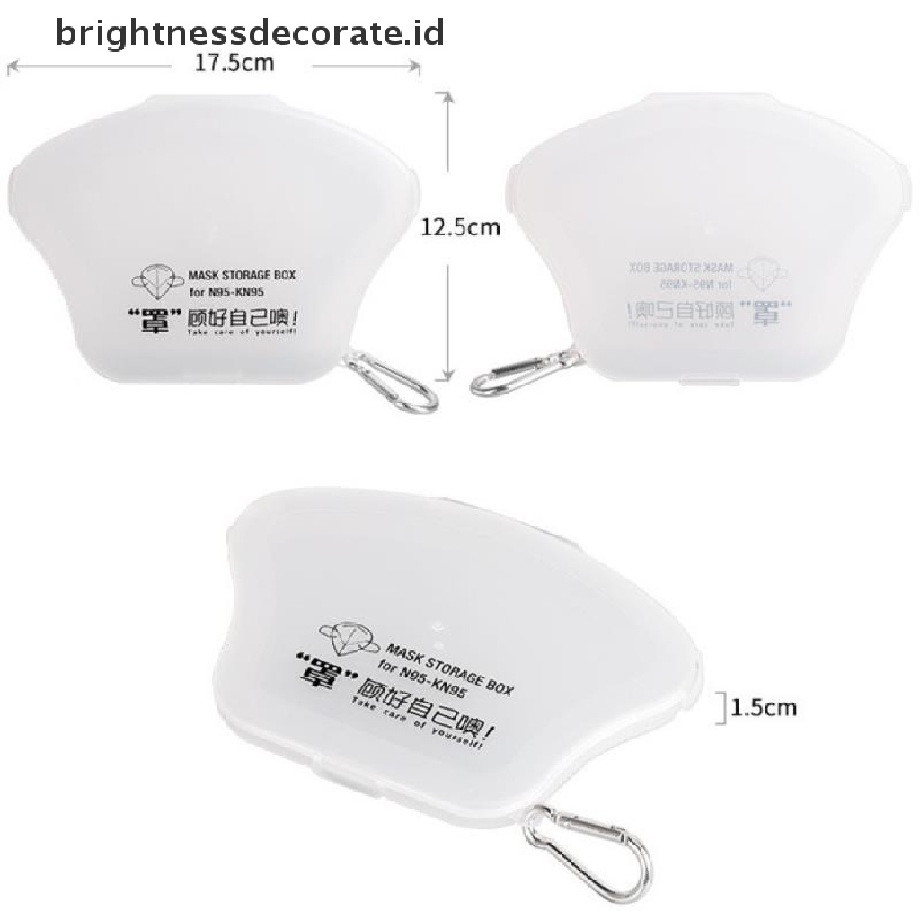 [Birth] Gesper Masker Case Kotak Penyimpanan Portable Squre Face Masks Container Organizer KN95 [ID]