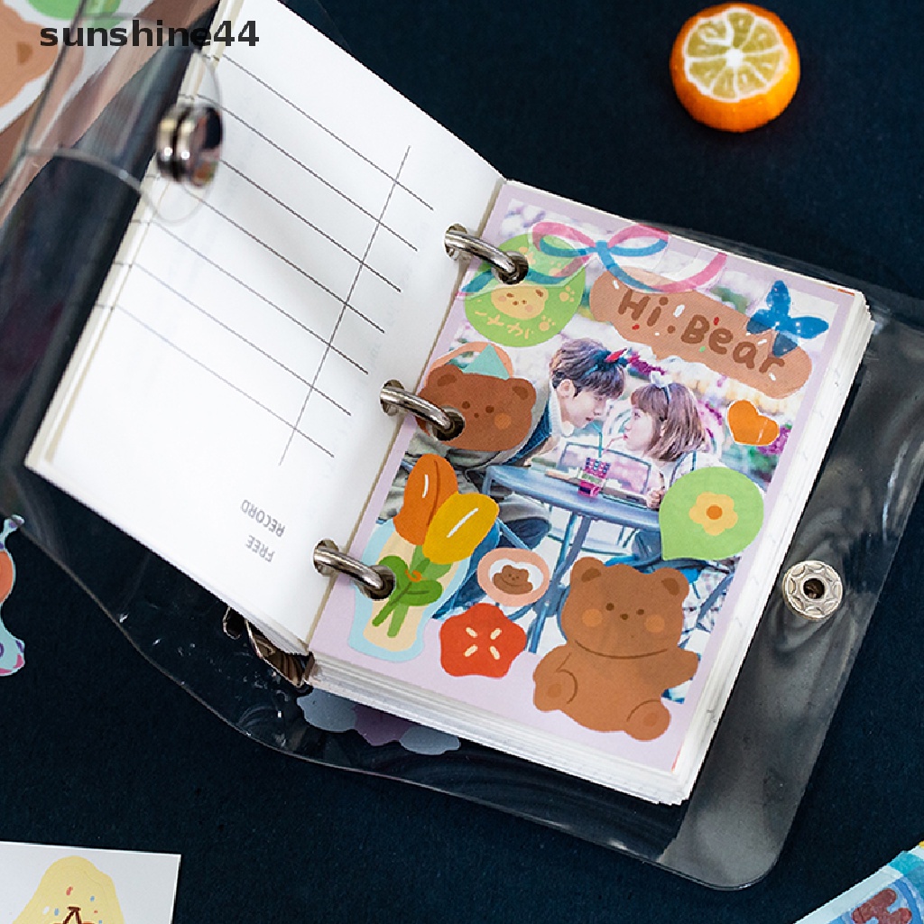 Sunshine 2PCS/Box Stiker Kartun Dekorasi Scrapbooking Alat Tulis Perlengkapan Sekolah.