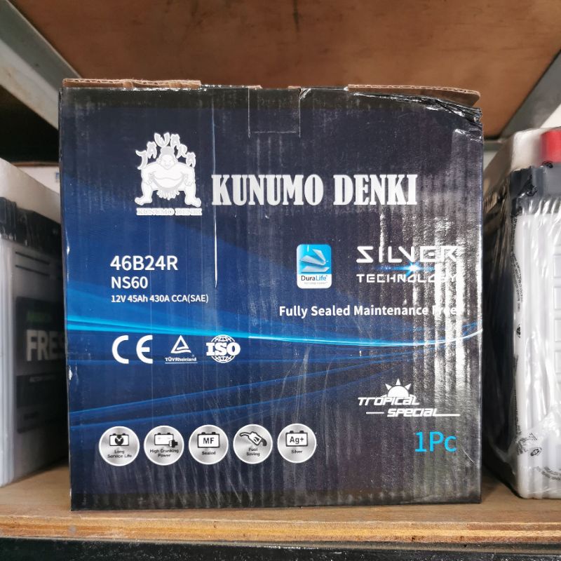 AKI BATERAI KERING KUNUMO DENKI NS60/46B24R 45AH AVANZA XENIA TERIOS