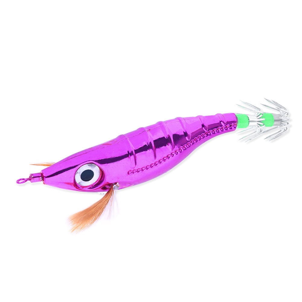 Hengjia 1Pcs 10cm/8.6g Laser Umpan Udang ABS Umpan Fishing Lure Keras Untuk Cumi Jig Gurita Memancing Big Eyes Shrimp Bait