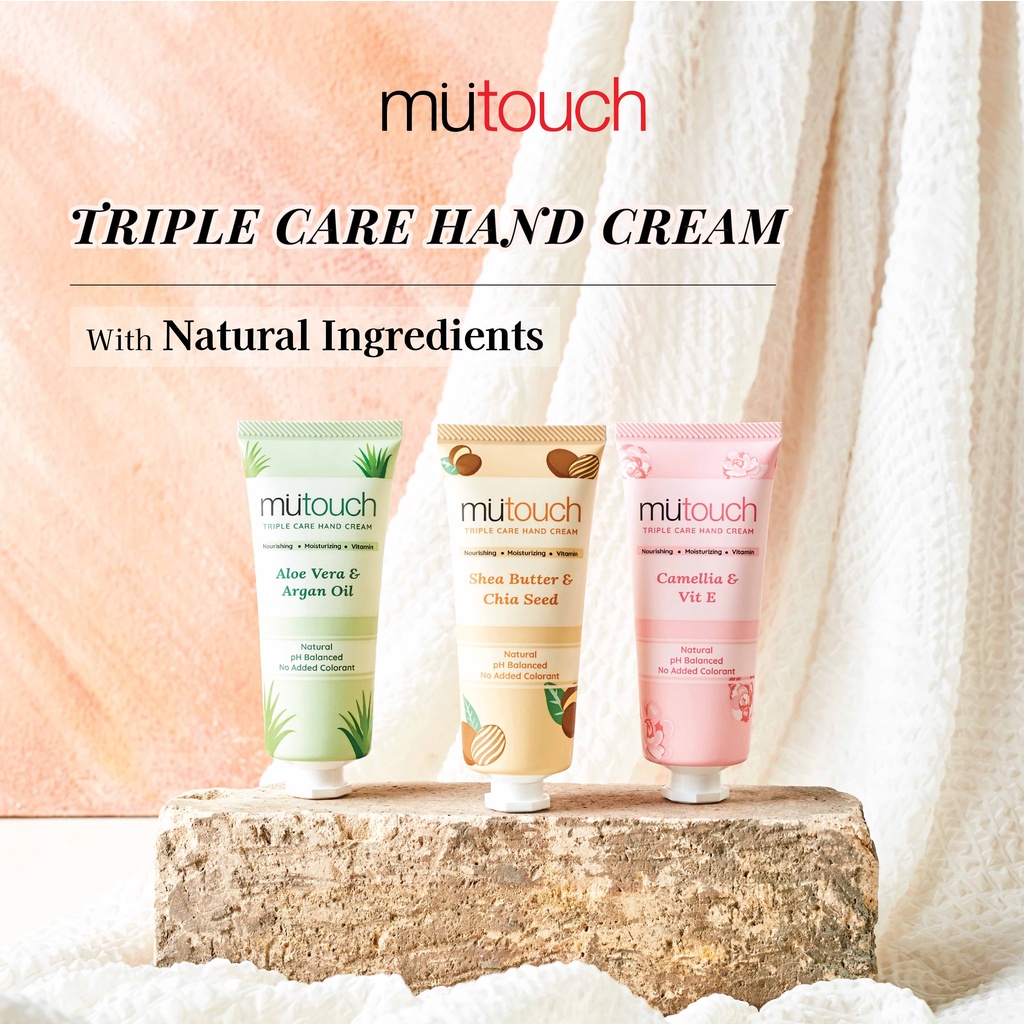 MUTOUCH TRIPLE CARE HAND CREAM ALOE VERA &amp; ARGAN OIL 60GR -NJ