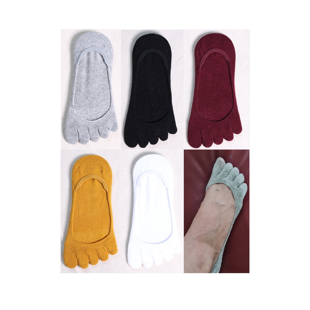 kaos kaki wanita 5 jari invisible tebal five finger unisex socks