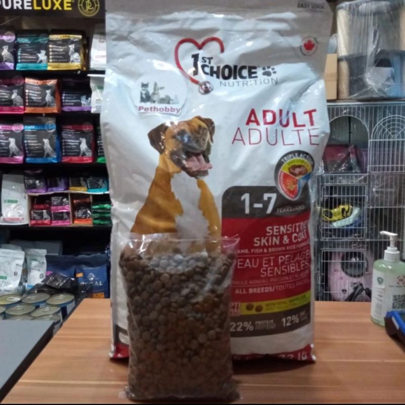 Dog Food 1st Choice Adult Dog Lamb All Breeds Kemasan Repack 1kg