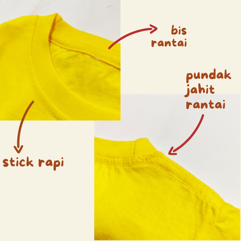 [Katun 100%] KAOS POLOS ANAK UNISEX Reguler Fit
