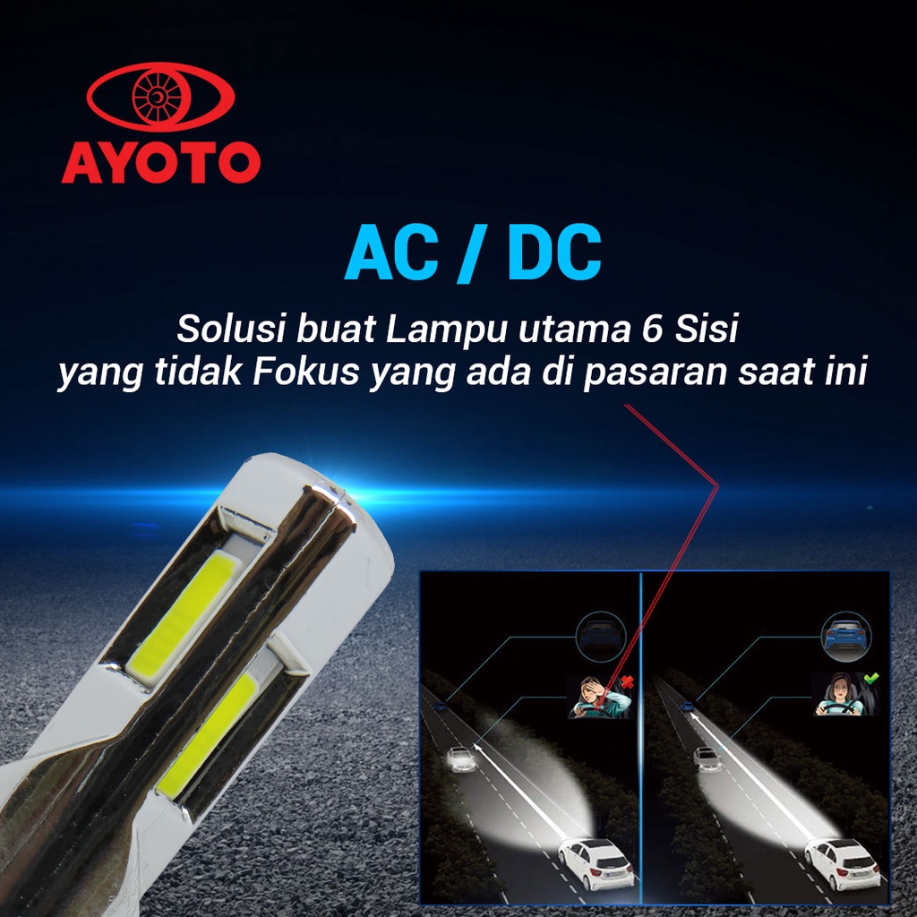 LAMPU LED MOTOR BEBEK MATIC 6 SISI AYOTO M6A AC DC 30W