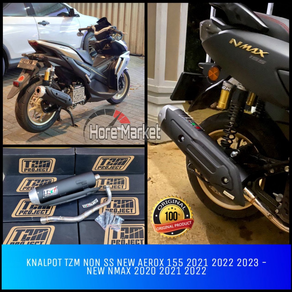KNALPOT TZM PROJECT NEW AEROX 155 2021 2022 2023 NEW NMAX 155 2020 2021 2022 2023 NON SS PRO FULLPAC