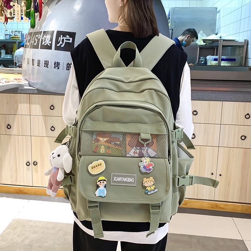 Colourful backpack / tas ransel wanita / tas serbaguna / tas sekolah