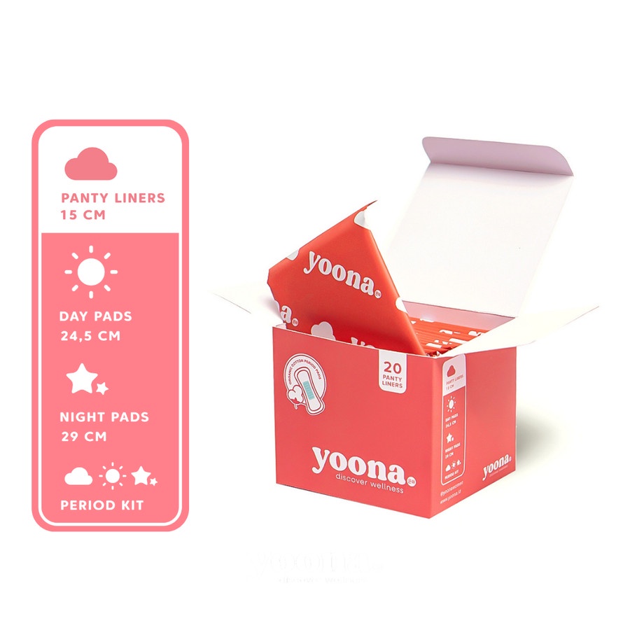 Yoona PANTY LINERS 15cm / Pembalut Organik / Organic Pads