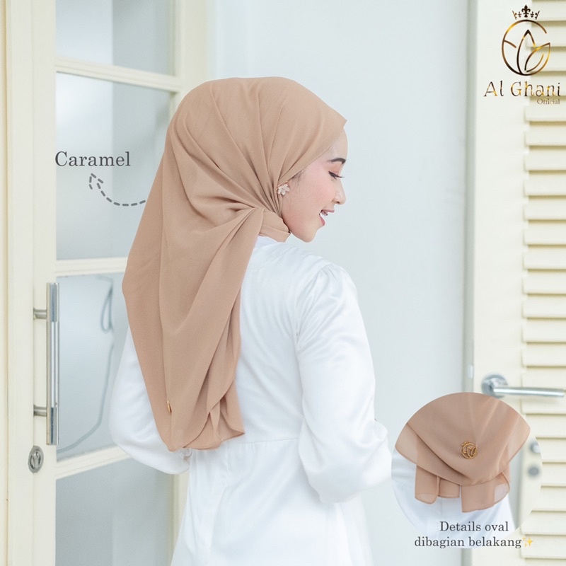 ALGHANI - PASHMINA BASIC SHAWL OVAL CURVE INNER INSTAN DENGAN PACKAGING EXCLUSIVE✨