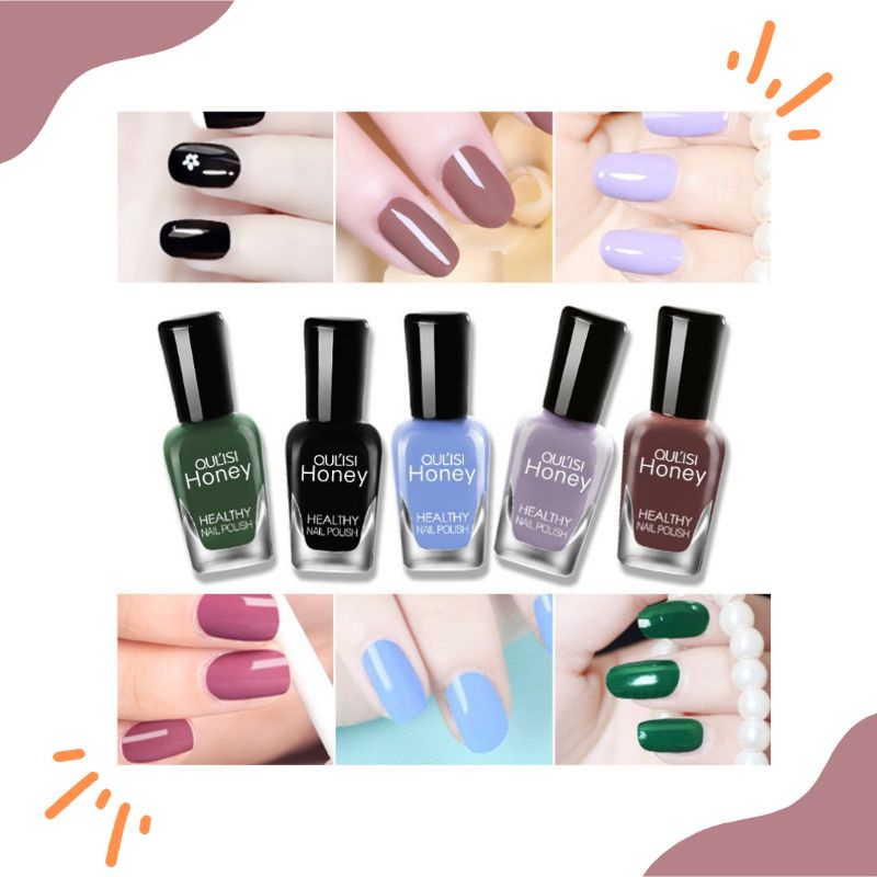 ORIGINAL OULISI HONEY Kutek Halal Peel Off Muslimah Cat Kuku Water Base/ Kutek / Cat Kuku/ Gel polis