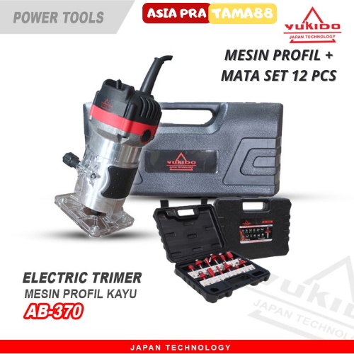 MESIN PROFIL MAKTEC MT370 6MM / MESIN ROUTER TRIMMER PROFIL KAYU WOOD TRIMMER MAKTEC MT-370 MT 370