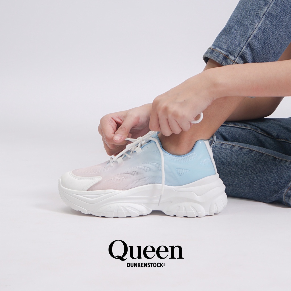 Dunkenstock QUEEN Sepatu Sneakers Wanita Keikinian Sepatu Kets Cewek Sepatu Lari Terbaru