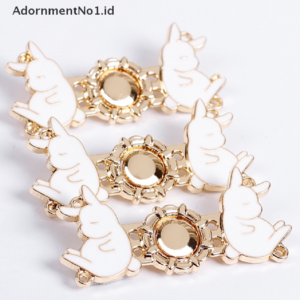 [AdornmentNo1] Kancing Logam Sweater Cardigan Klip Hanfu Metal Buckle Vintage Rabbit Pair Button [ID]