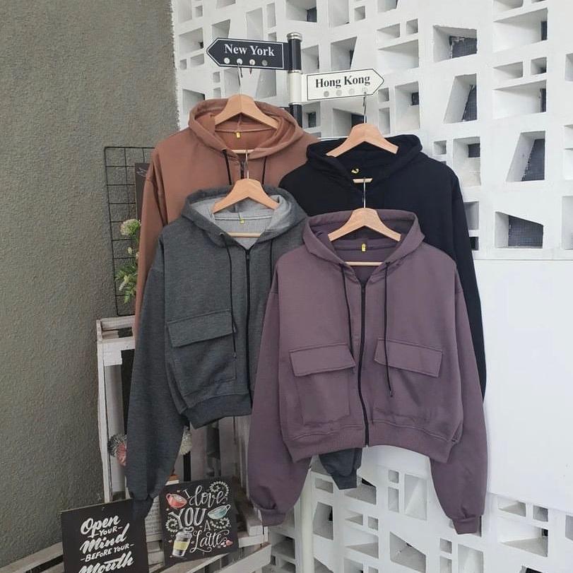 (COD) Zahra Croope Hodie Bahan Fleece