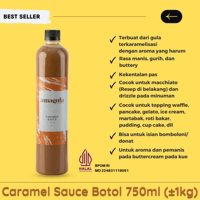 

750ML Amagula Caramel sauce / 100% Halal / syrup / HORECA