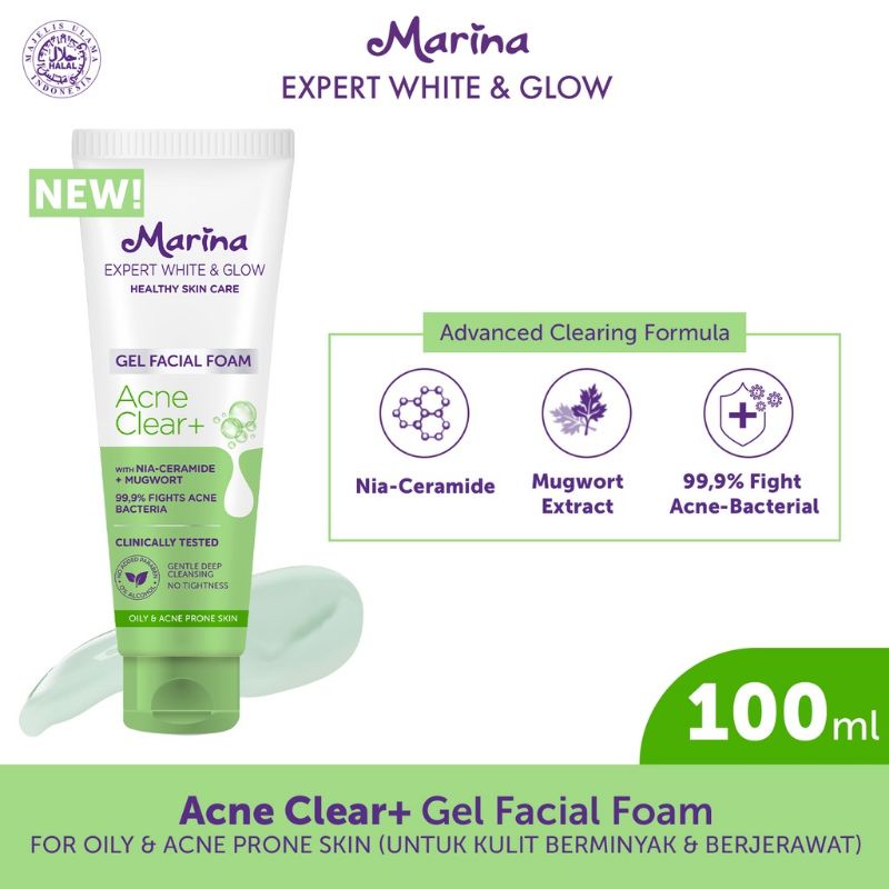 Marina Facial Foam 100 ml | Sabun Cuci Muka Marina