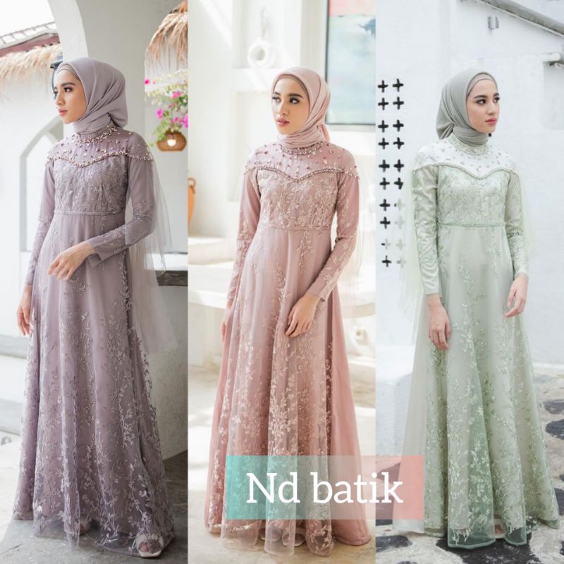GAMIS BRUKAT NAMIRA TERBARU GAMIS BROKAT KONDANGAN REMAJA KEKINIAN DREES LEBARAN GAMIS SYAR'I MUSLIM